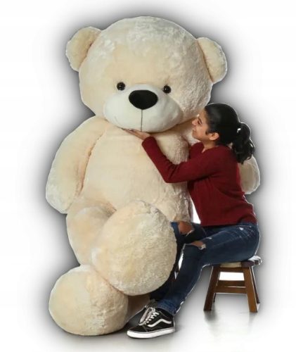  Teddybär-Maskottchen mit ecrufarbener PreSton-Schleife, 200 cm
