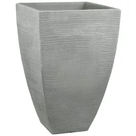    Terrassen-Blumentopf 40 cm x 40 x 60 cm, Kunststoff, Grau- und Silbertöne