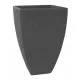  Blumentopf 40 cm x 40 x 60 cm, anthrazitfarbener Kunststoff