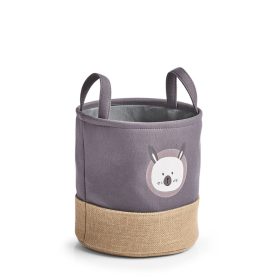  Zeller Aufbewahrungskorb Bär, Polyester / Jute, grau