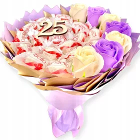    Süßes Geschenk, Raffaello-Blumenstrauß für jeden Anlass + Nummer