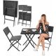  Saska Garden Metall schwarz Gartenmöbel-Set, 3-teilig.
