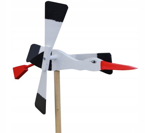  WINDMÜHLE Gartenschreck aus Holz STORCH