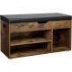  Songmics Schuhschrank mit Sitzfläche 80 x 44 x 30 cm in Brauntönen