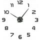  Handloteka schwarz, silberne Wanduhr, 130 cm