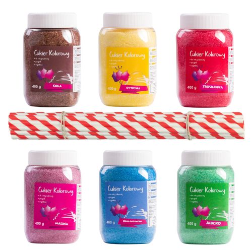  Premium Colors Zuckerwattegerät 400 g x 6 mehrfarbig 1000 W
