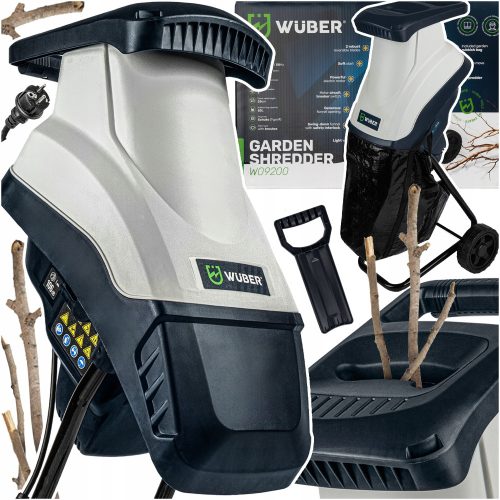  Zweigzerkleinerer, elektrischer Häcksler, hohe Leistung, 3000 W, 50 l Beutel