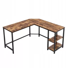    Eckschreibtisch Muf-Art Industrial 138 x 138 x 75 cm schwarz, Brauntöne
