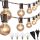  GROSSE GARTENLAMPEN GIRLANDE DEKORATION AUSSEN 50 TERRASSE BALKON TERRASSE 15,2M