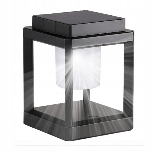  Rechteckiger SuperLED-Lichtmast, integrierte LED-Quelle, 18 cm, schwarz