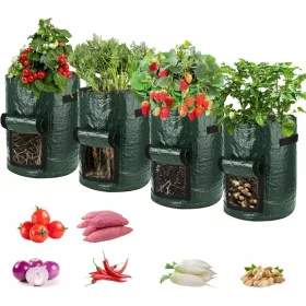    Widder-Blumentopf, 35 cm x 35 x 45 cm, Durchmesser 35 cm, Kunststoff in Grüntönen