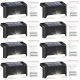  MAXSELL eingebettete Solarlampe, schwarz, 4,7 cm, 8 Stk.