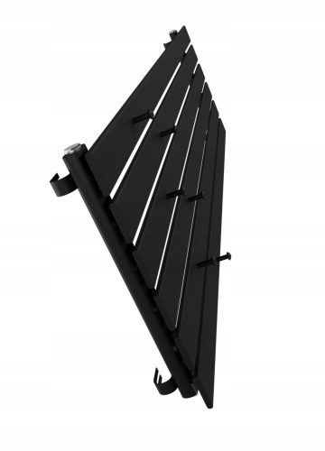  Dekorativer Heizkörper mit Aufhängern BELLO HOOK 140x45 MATTSCHWARZ