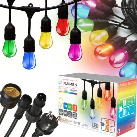  Ledlumen 1000 cm Netz-Lichterkette, schwarz