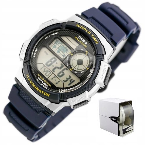  Casio Kinderuhr für einen Jungen +BOX +GRAVUR mit digitalem Alarmdatum