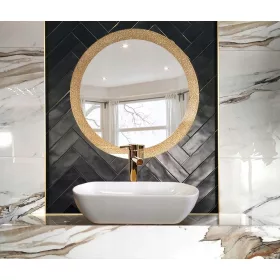  Runder dekorativer Spiegel mit LED-Beleuchtung 70 cm VENUS