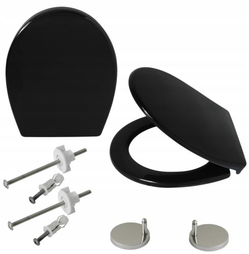 Estiva 3 BLACK Toilettensitz, schwarzes Polypropylen