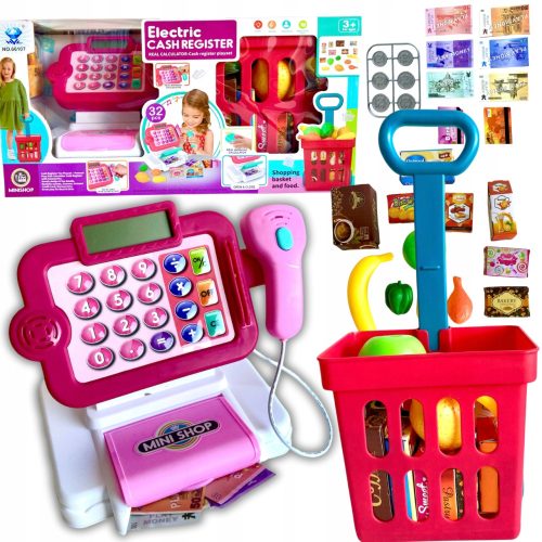 Supermarkt für Kinder, Registrierkasse, Scanner, Einkaufswagen, Waage
