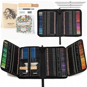    Kalour Crayons Set mit Bleistiftstiften für professionelles Skizzieren 144