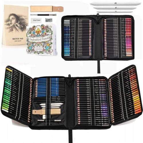  Kalour Crayons Set mit Bleistiftstiften für professionelles Skizzieren 144