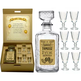    GRAVIERTE KARAFFE FÜR WHISKY, WODKA, LIKÖRE, GLÄSER, VIP-GEBURTSTAGGESCHENK