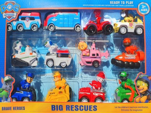  PAW PATROL SET AUTOS MIT FAHRZEUG FIGUREN 12 STÜCK FAHRZEUGE