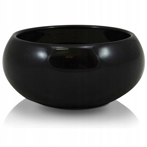  Polnix Blumentopf 14 cm x 14 x 6 cm Durchmesser 14 cm Keramik schwarz