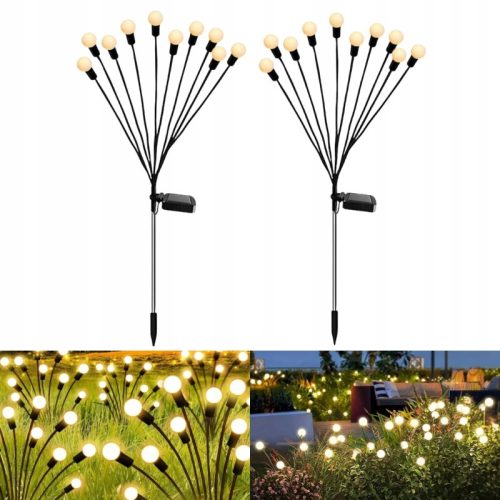  Einbau-Solarlampe oldBro schwarz 70 cm 2 Stk.