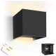  Schwarze Gartenwandleuchte mit integrierter 12-W-LED-Quelle