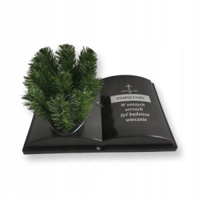  Grabdekoration Friedhofsbuch BUCH mit Blumentopf