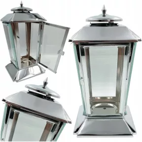  PARIS II Metallkerze, helles Silber