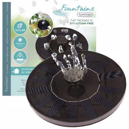  Solar-Gartenbrunnen, Untersetzer aus Kunststoff, Sprinkler, 16 cm