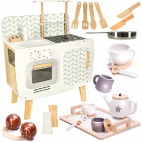    KINDERKÜCHE HOLZ RETRO MDF XXL LULILO KAFFEESERVICE ZUBEHÖR