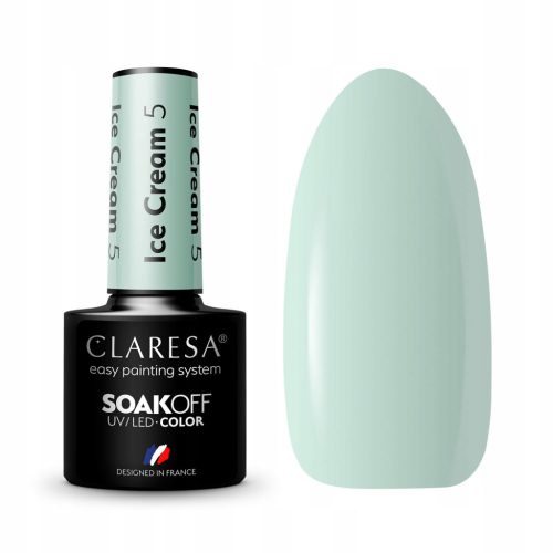  CLARESA ICE CREAM 5 HYBRID NAIL PASTELL HYBRID MINT PISTAZIE