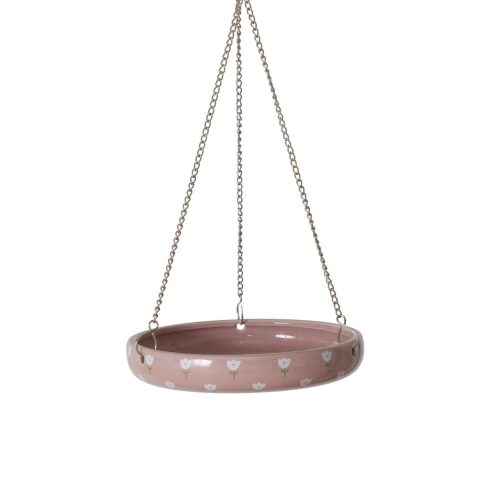  Vogeltränke, Futterspender für den Garten, hängend, rosa