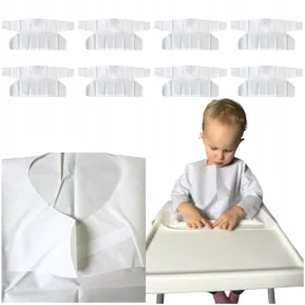  8× Bibsy Babyschürze weiß 1 Stk.