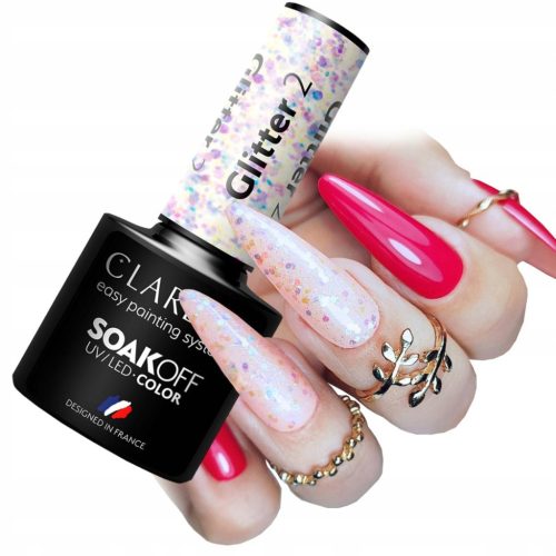  CLARESA GLITTER 2 HYBRID POLISH GLITTER HOLOGRAPHISCHER GLITZER