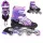  INLINE-SKATES VERSTELLBARE SKATES LILA LILA 38-41 LED-RAD