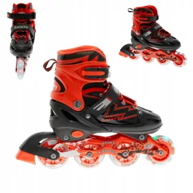  INLINE-SKATES VERSTELLBARE SKATES SCHWARZ 38-41 LED-RAD