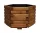  ZPD-Blumentopf, 60 cm x 53 x 35 cm, Durchmesser 60 cm, Holztöne in Braun und Beige