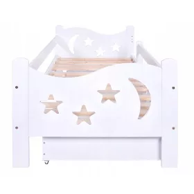  Kinderbett Mikołaj 180x80 WEISS SET SCHUBLADE + MATRATZE
