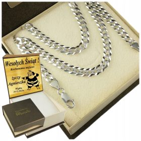  Herren-Silberkette 925 DIAMANT VOLL 5 mm KOSTENLOSE Gravur