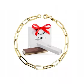  585 GOLD ARMBAND MODERNES ANKIER GESCHENK + KOSTENLOS