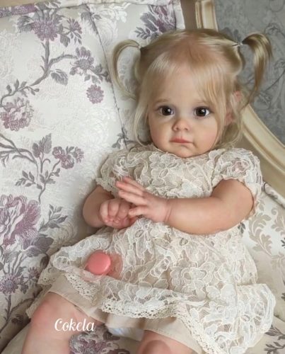  REBORN SCHLAFPUPPE Silikon Mädchen 48CM