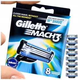    Gillette Mach 3 Klingen Nachfüllungen für Mach3 Rasierer 8 Stück effizient