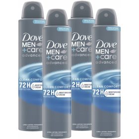  Dove Men+Care Clean Comfort Antitranspirant Spray 4x200 ml