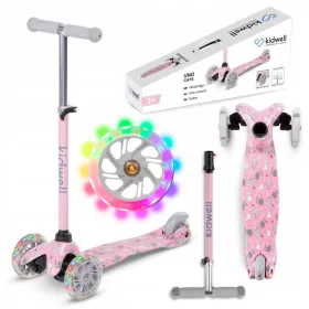    Kidwell UNO CATS dreirädriger Roller rosa + mechanische Glocke Nickelodeon PAW PATROL Girls 55 mm