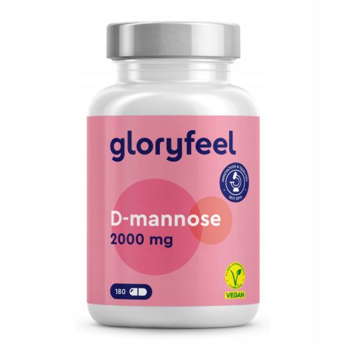 Gloryfeel D-Mannose Kapseln: Vegan, Laborgeprüft, 180 Stück