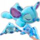  Maskottchen-Stich, blau, 35 cm, Plüschtier, liegend, schlafend, bezauberndes Kuscheltier