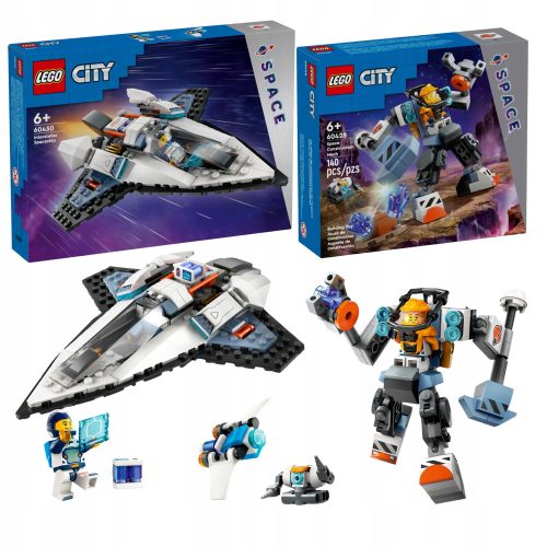  LEGO City 60428 Weltraum-Mech + LEGO City 60430 Interstellares Raumschiff